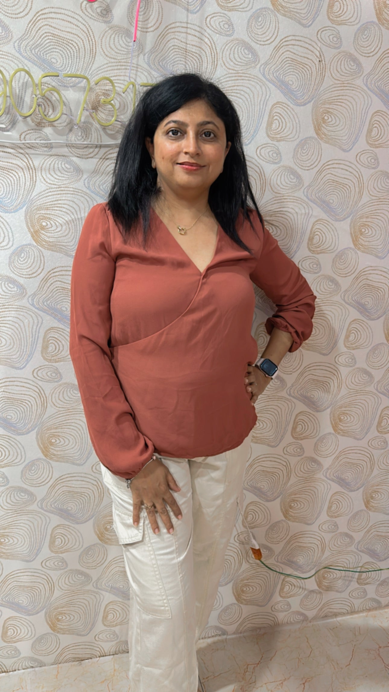 Rust Wrap-around Top