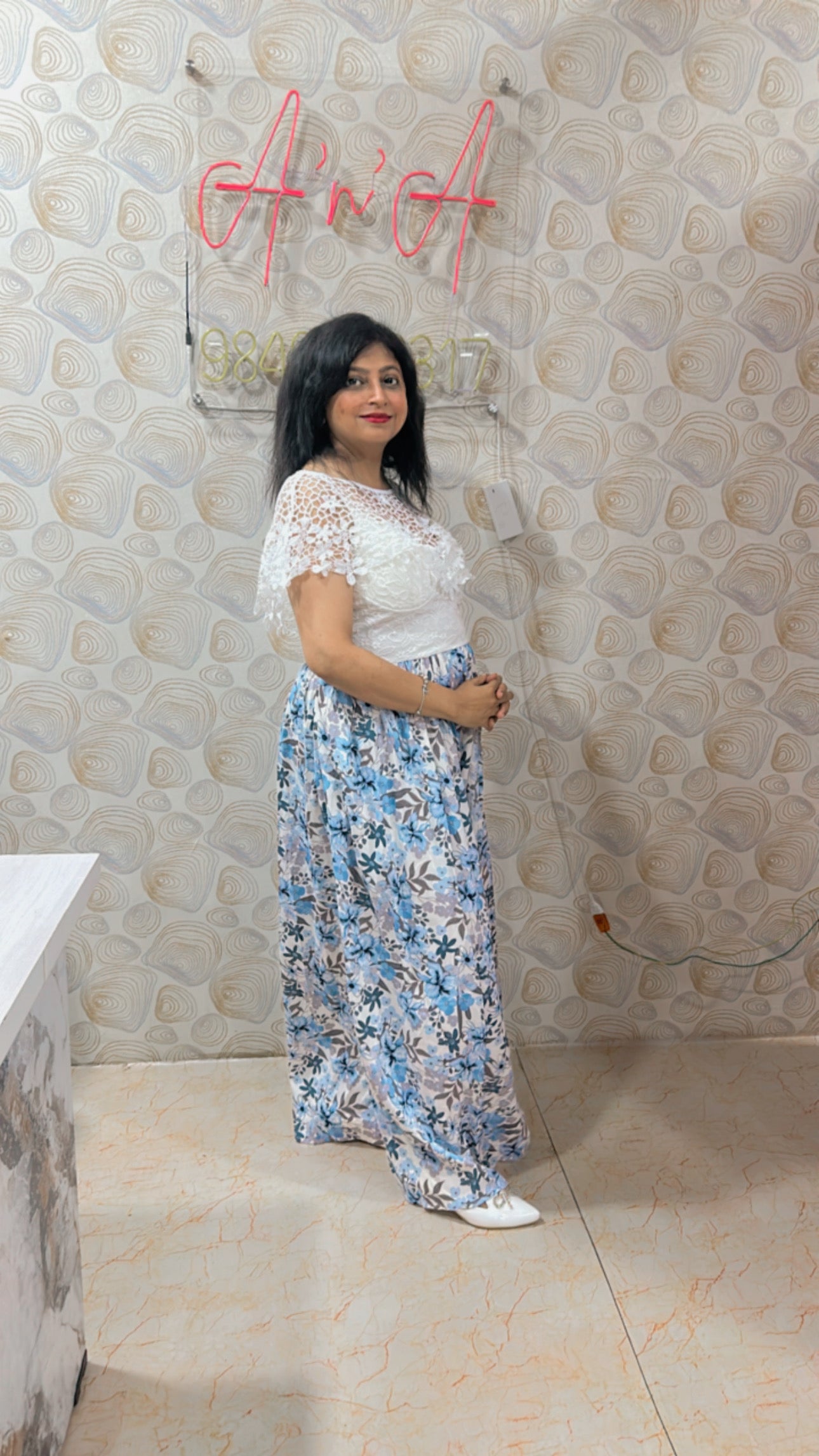 Blue floral Dress/Jumpsuit