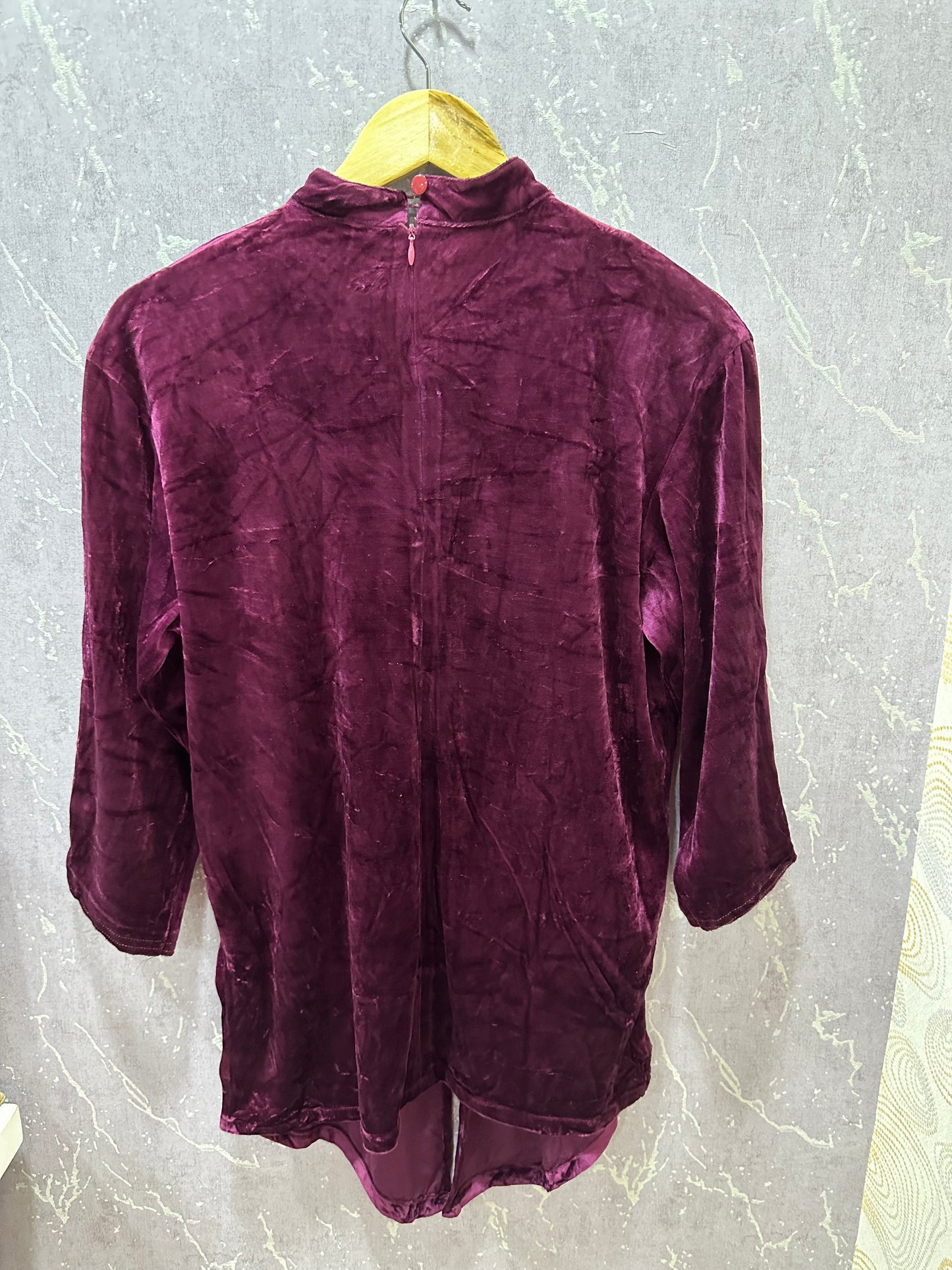 Maroon Velvet Party-wear Top