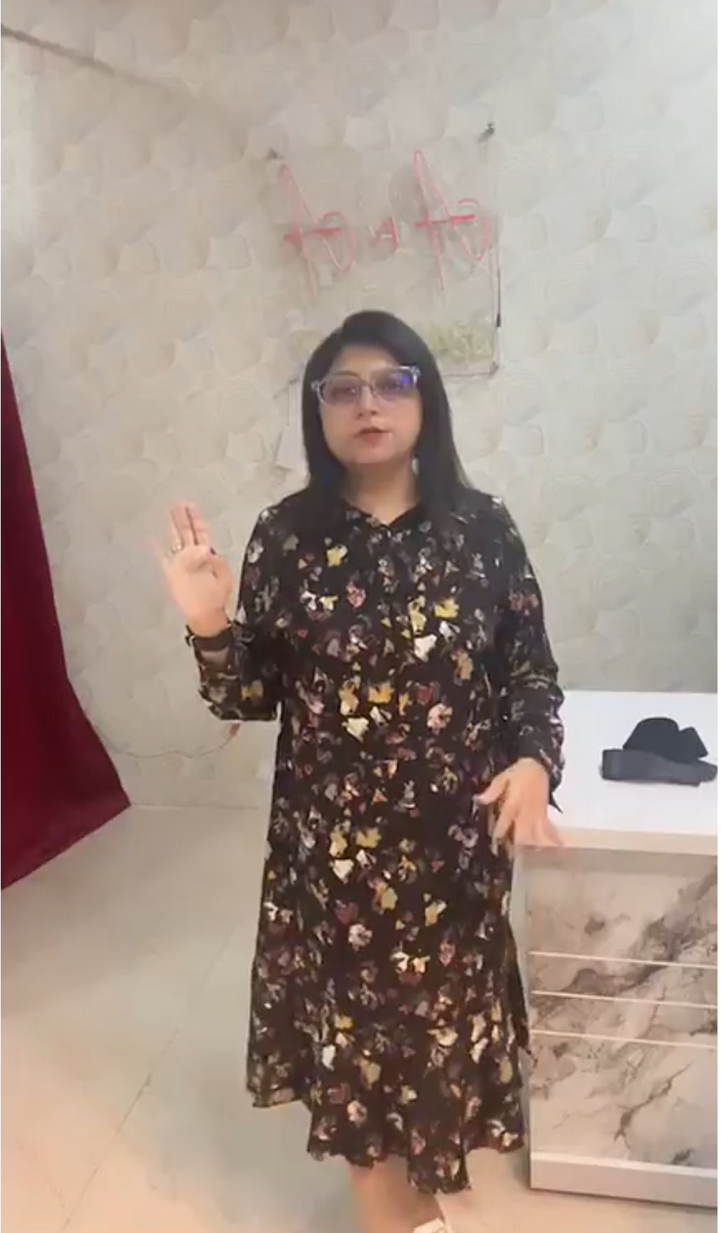 Black Floral Dress