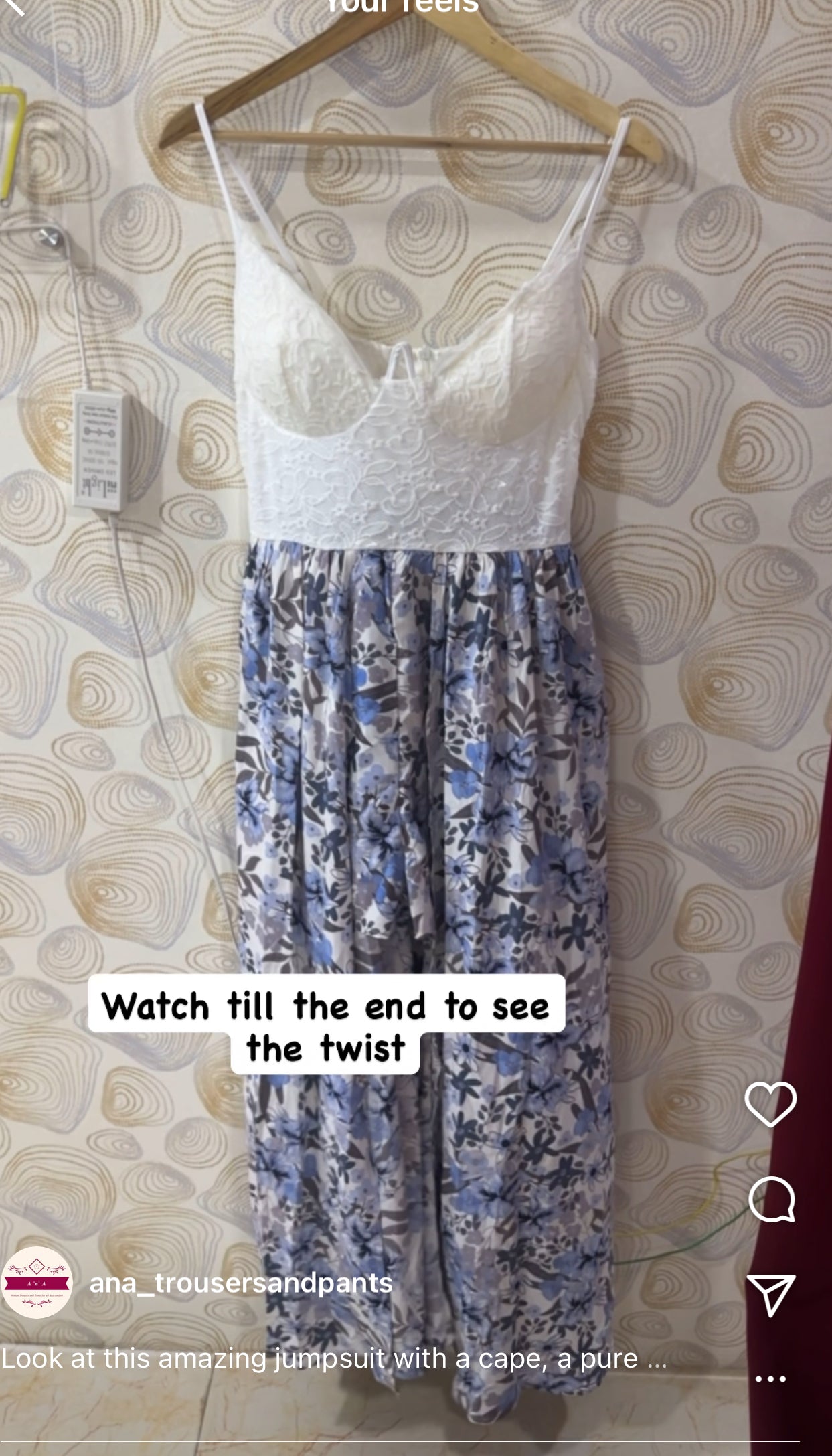 Blue floral Dress/Jumpsuit