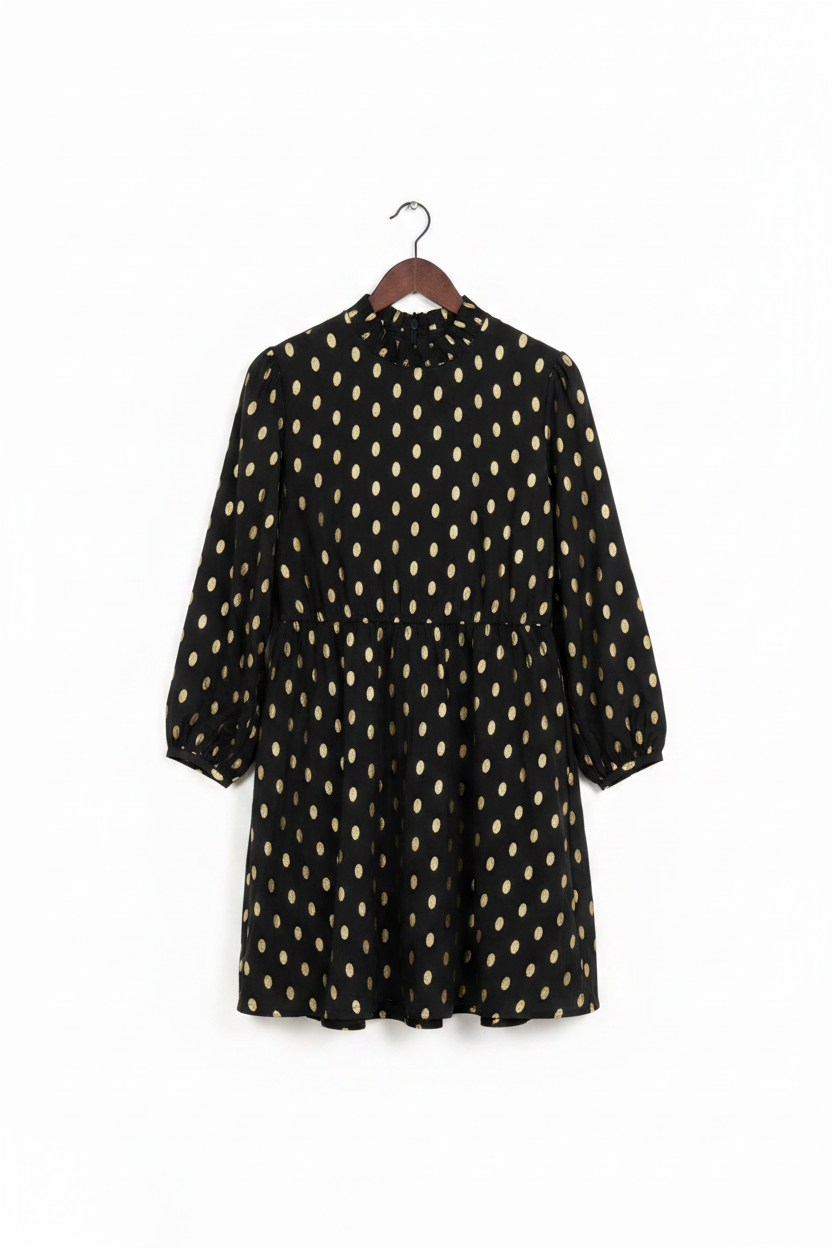 Black Dress with Buta Patti