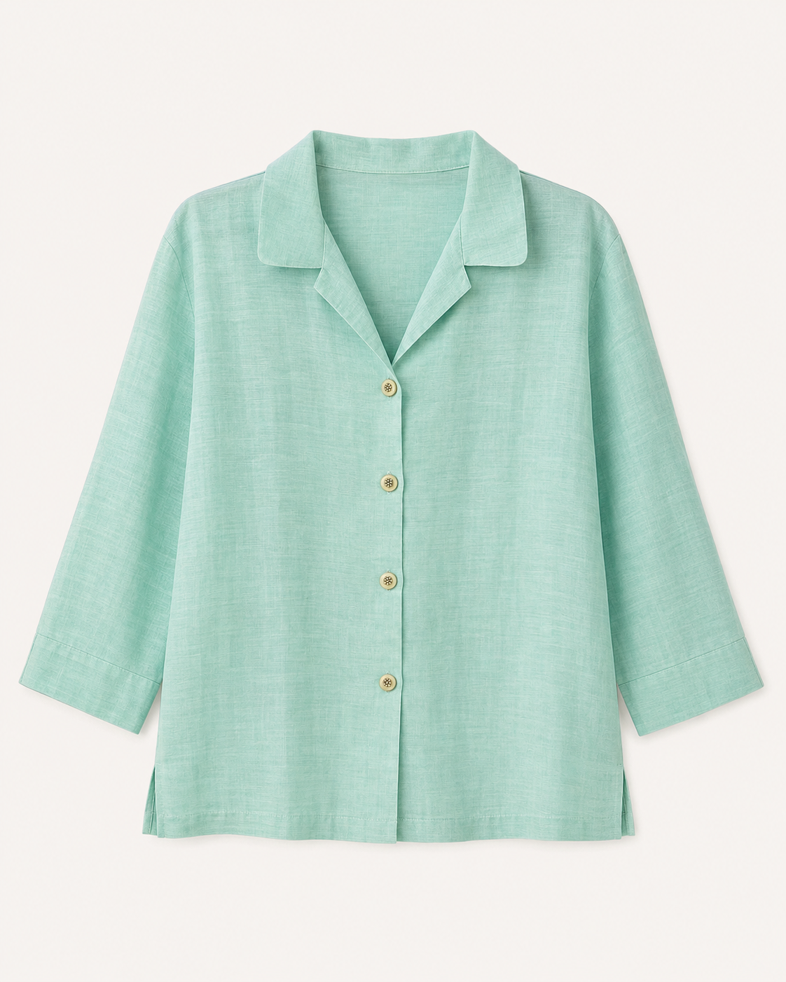 Light-Green Jute/Cotton Shirt