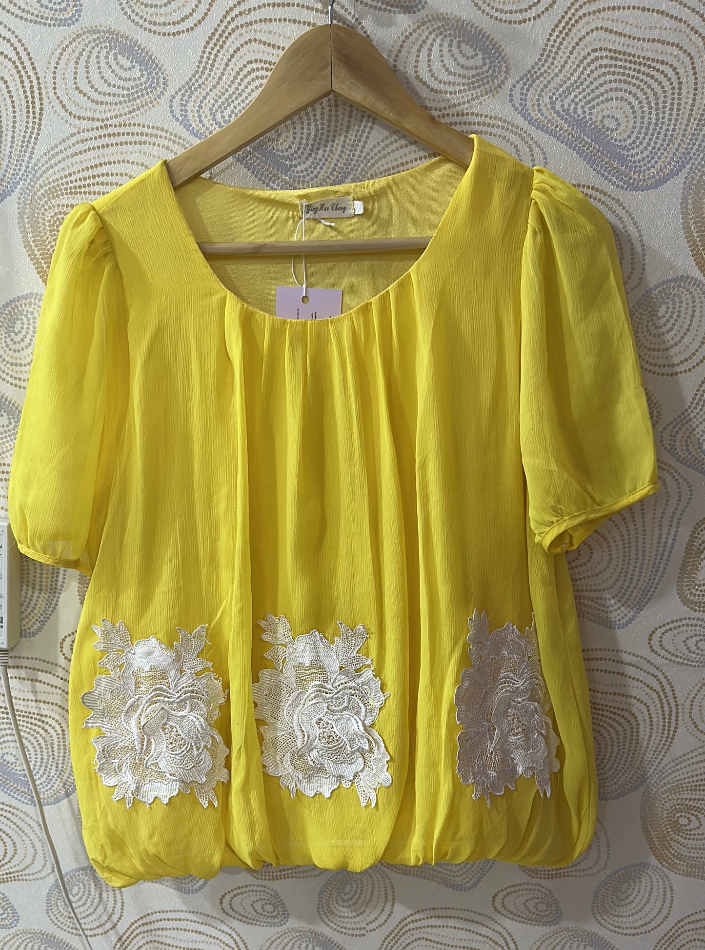 Yellow party-wear Top