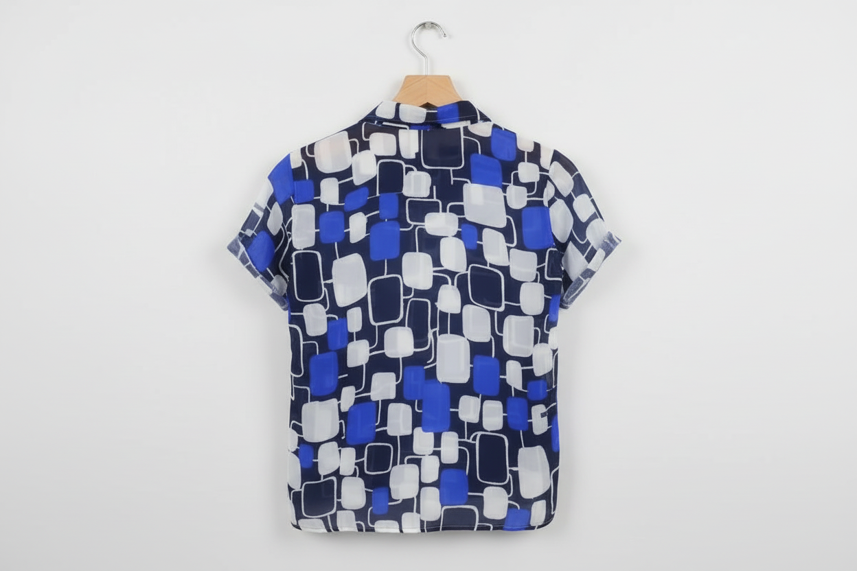Blue Printed Shirt