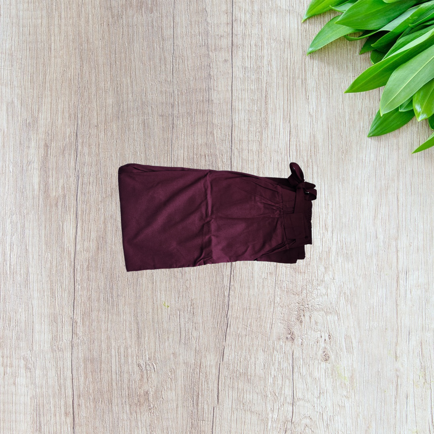 Wine Cotton Lycra Pants