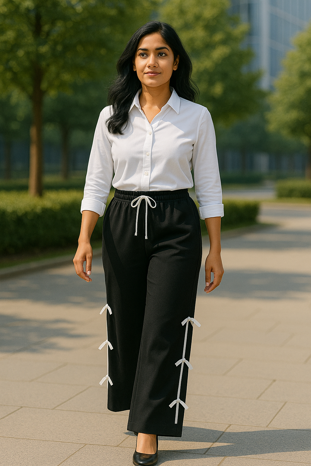 Side-ribbon Pants