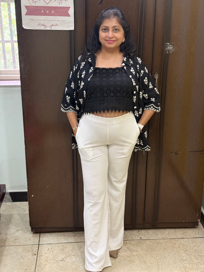 Élan Luxe Bell Bottoms - White
