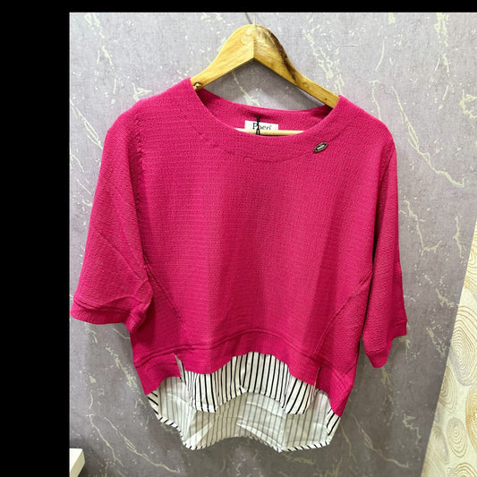 Double-Layered Hip-Covering Top