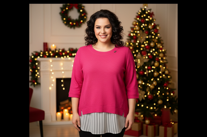 Double Layered Hip-covering Tops