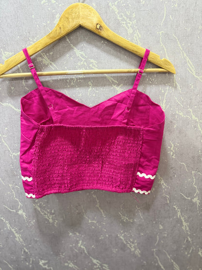 Pink Skirt and Smokey Top