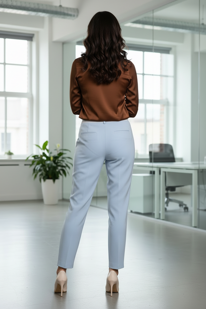 Imported Wide-Leg Pants