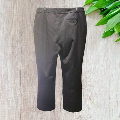A 'n' A wine striped wide-leg pants, alternate view