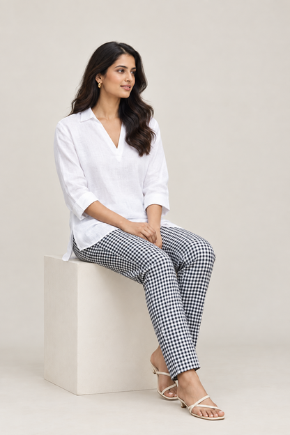 A 'n' A white checks pants, alternate view