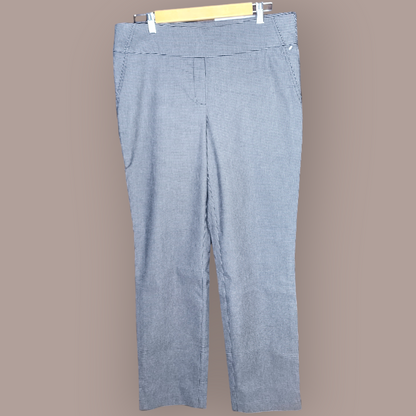 Dark grey checked trousers with high-rise waistband