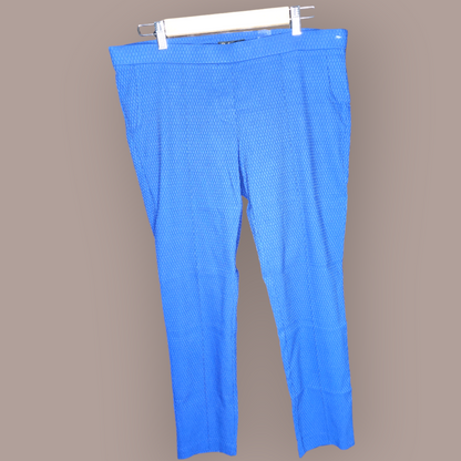 Blue Self-Design Pants