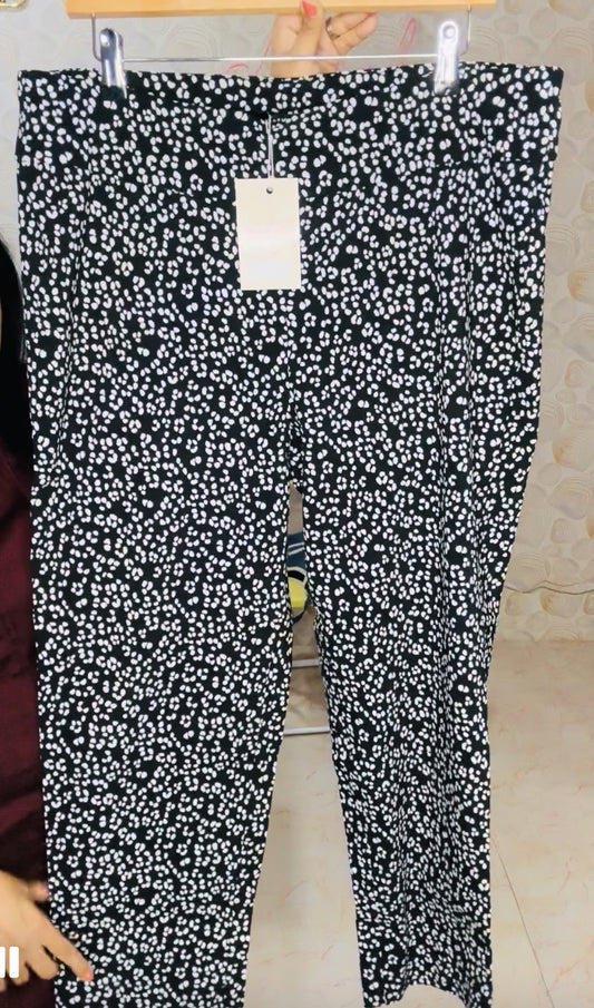 Printed B/W Pants