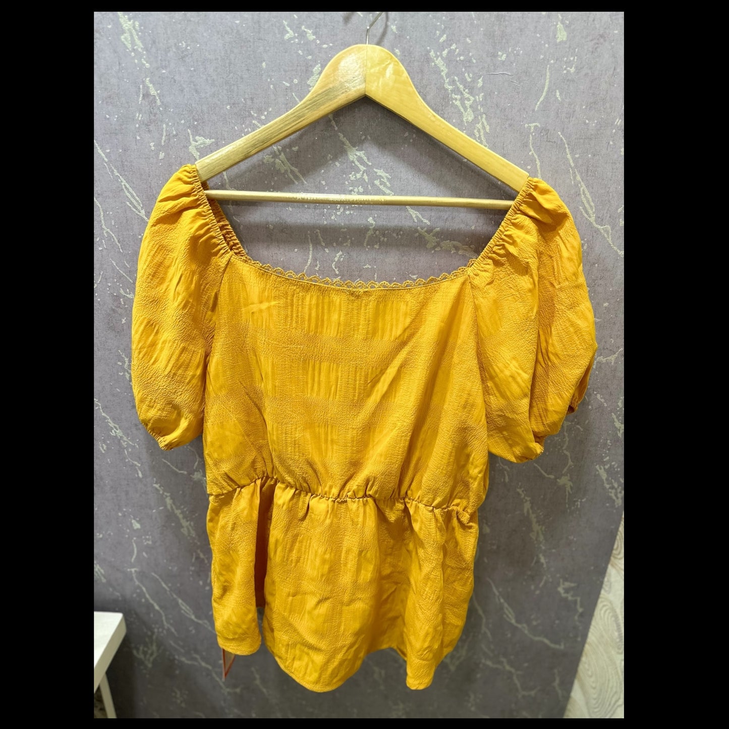 Yellow Peplum Top
