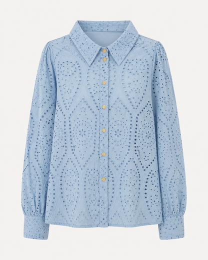 Powder Blue Hakoba Cotton Shirt