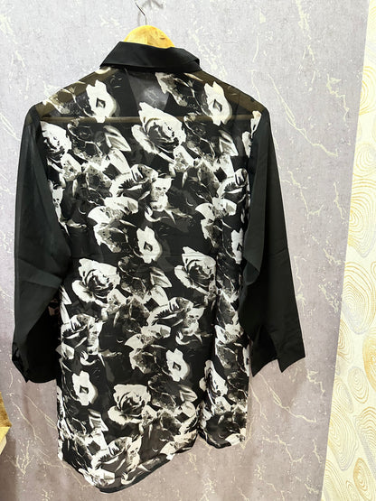 Black Printed Stylish Shirt
