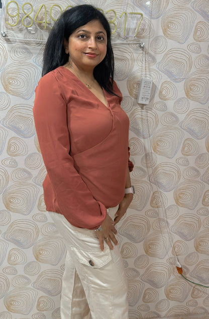 Rust Wrap-around Top