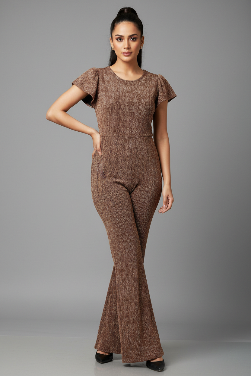 Rose-Gold Party Wear jumpsuit
