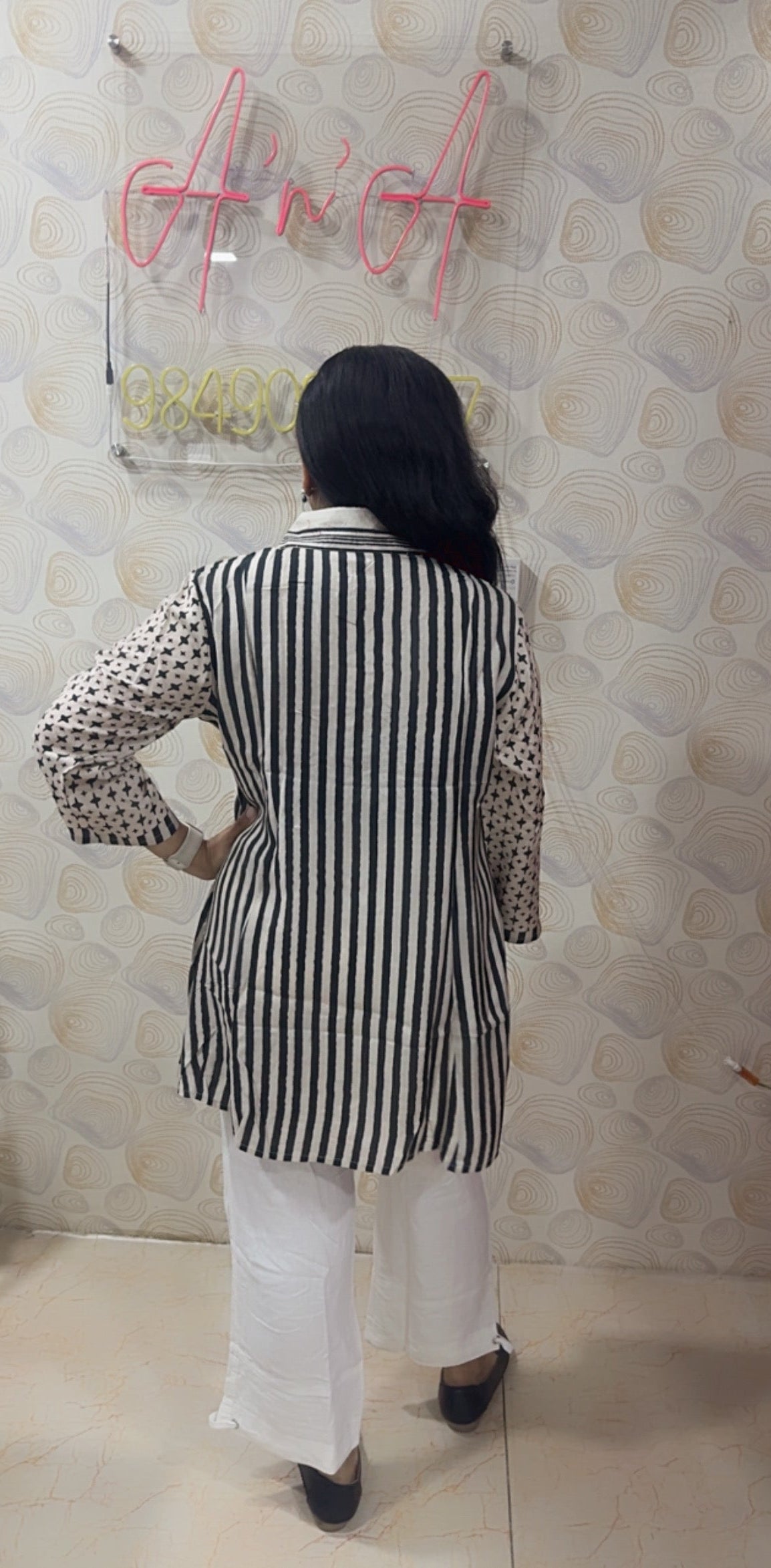 Kalamkari Mul Silk Tunics (Off-White)