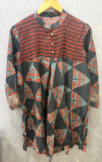 Kalamkari Mul Silk Tunics (Multi-color)