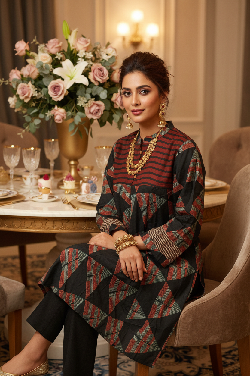 Kalamkari Mul Silk Tunics (Multi-color)