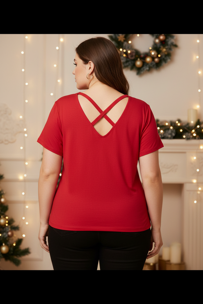 Red Casual Top