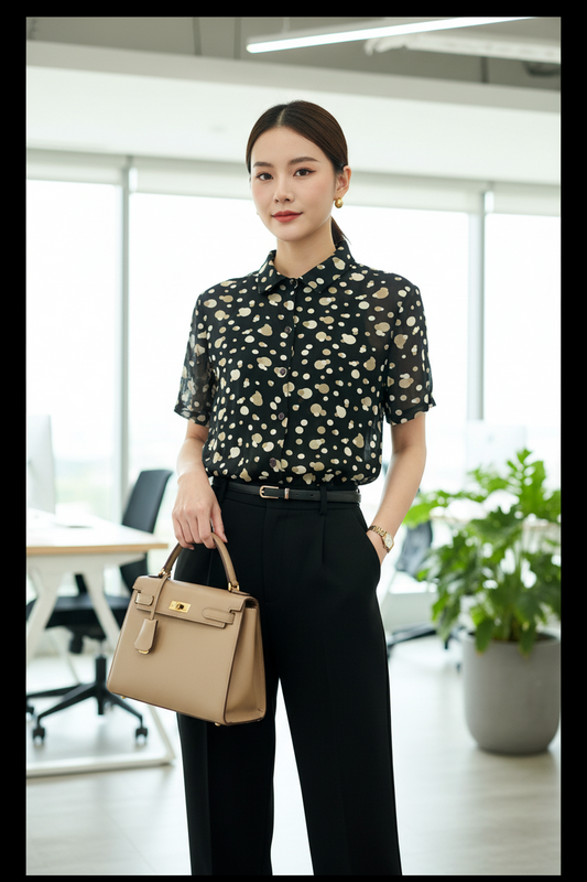 Black Polka Dots Shirt