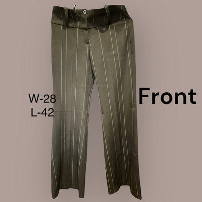 Brown Broad Stripes Pants