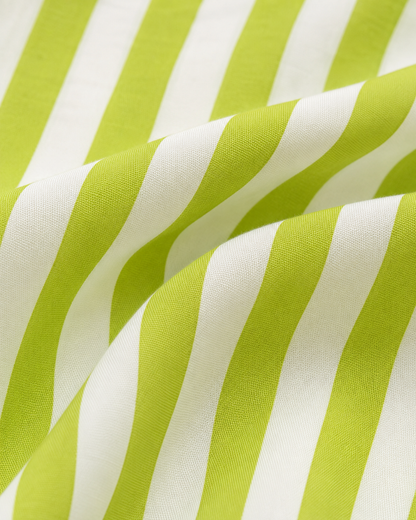 Lime Stripe Crop Shirt