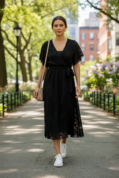 Black Braso Dress with Lining