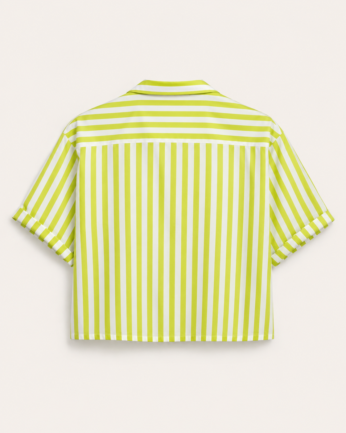 Lime Stripe Crop Shirt