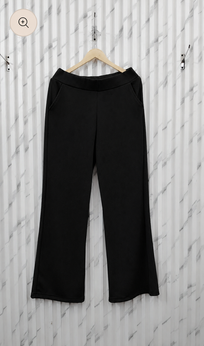 Black Imported Flare Pants