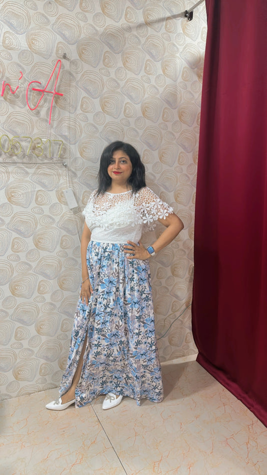 Blue floral Dress/Jumpsuit