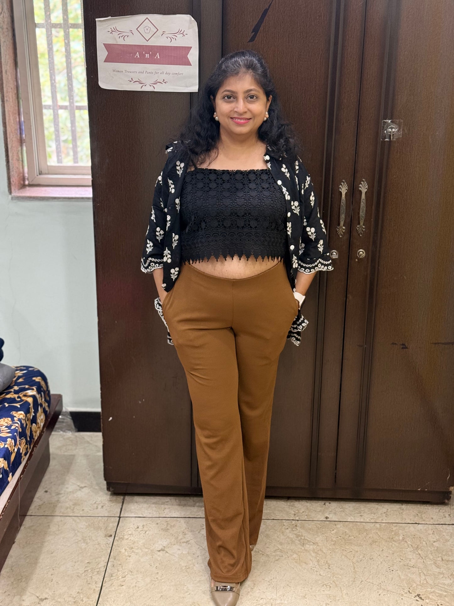 Élan Luxe Bell Bottoms - Mustard