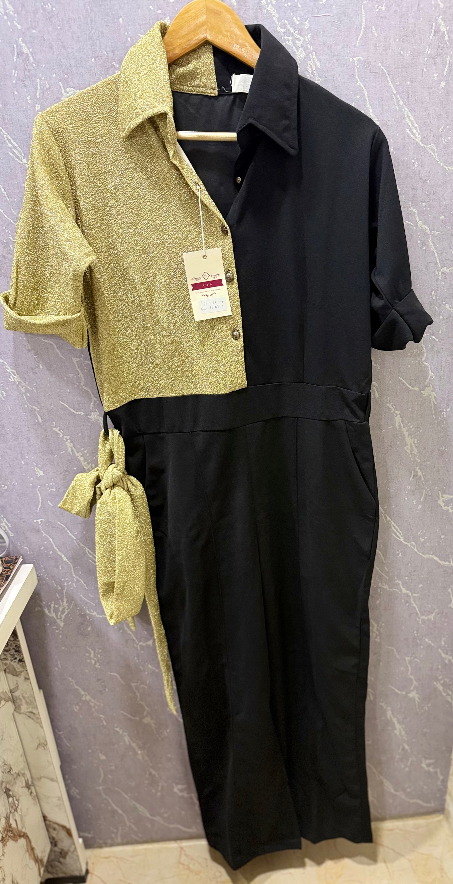 Black Party-Wear Jumpsuit