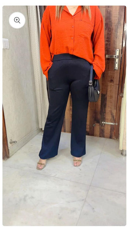 Black Imported Flare Pants