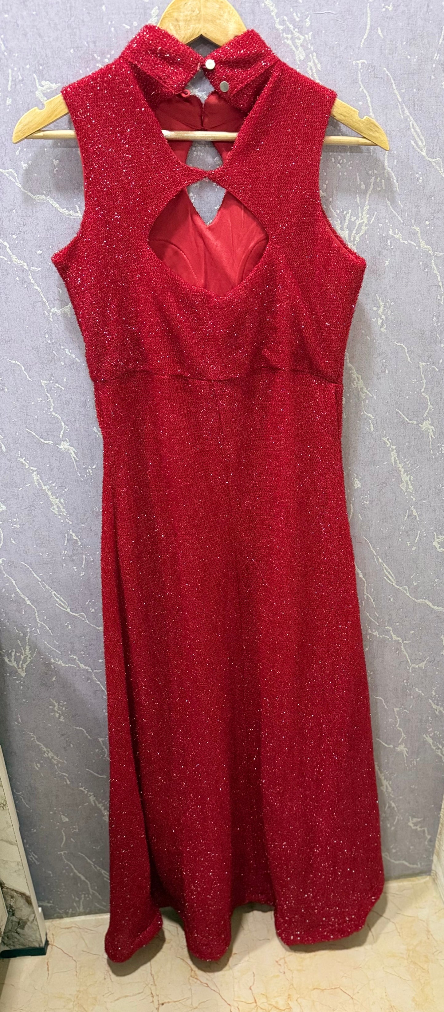 Red Party-Wear Gown