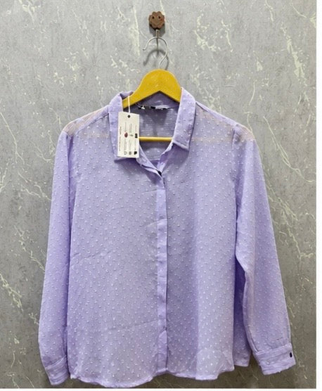 Lavender Swiss Dot Shirt