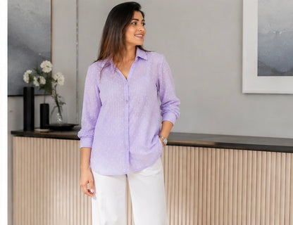 Lavender Swiss Dot Shirt