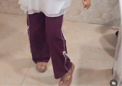 Luxury Side Ribbon Pants