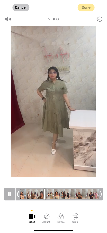 Green Checks Dress