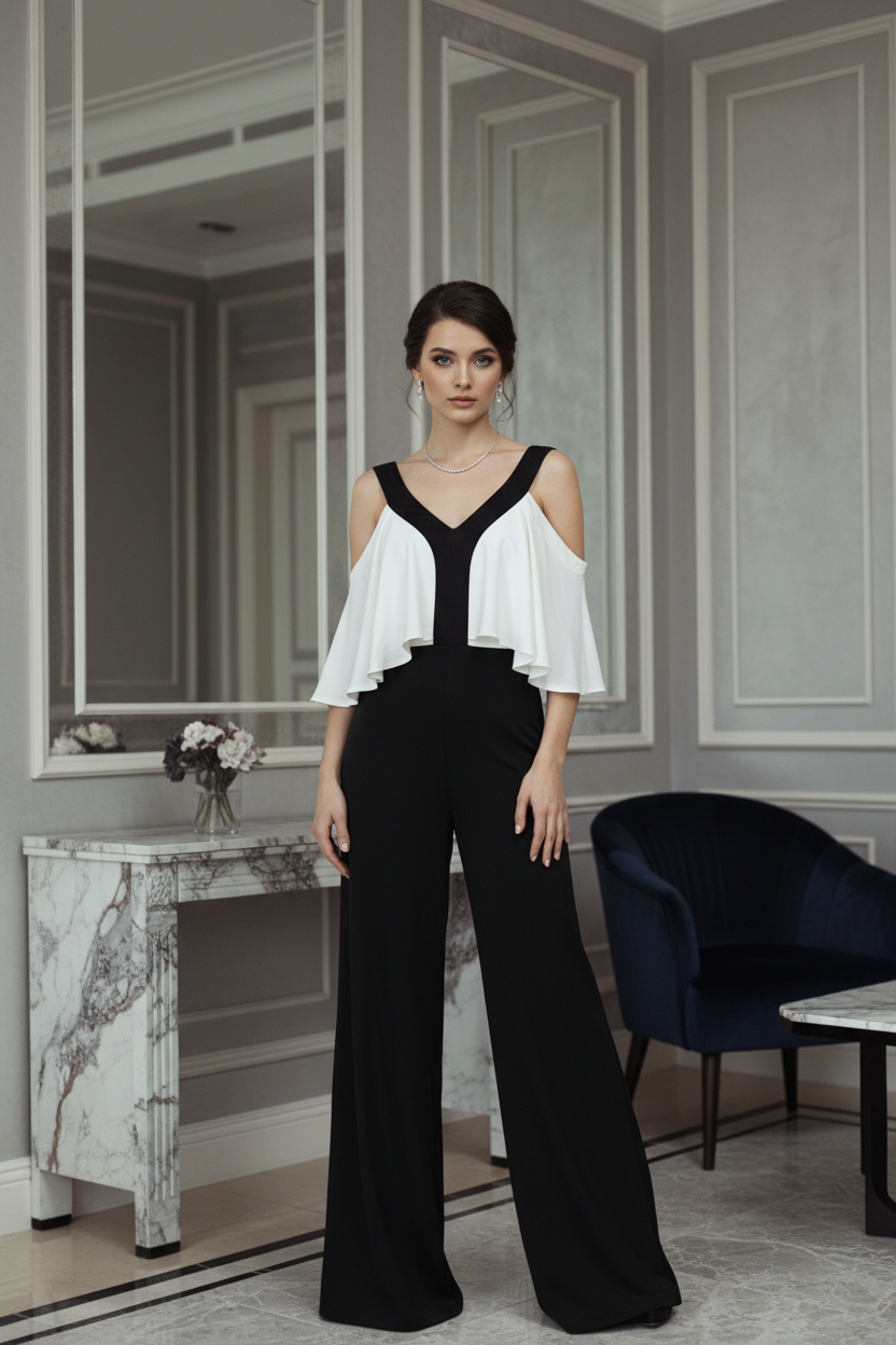 Black and White Jumpsuit