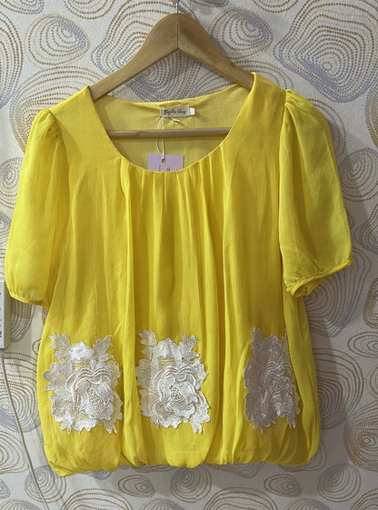 Yellow party-wear Top