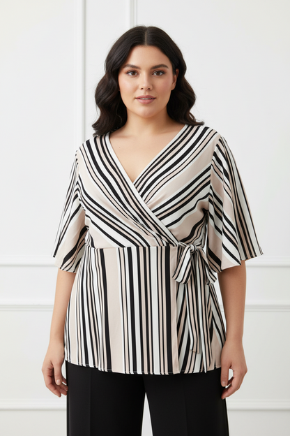 Off-White Peplum Top