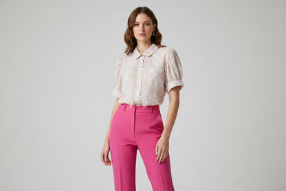 Pink-pants and shirt combo