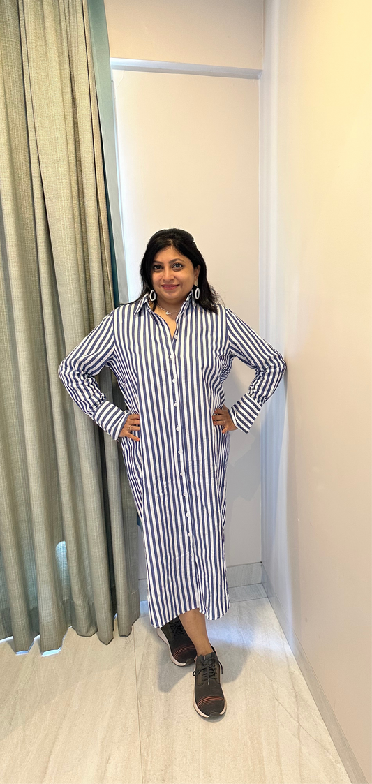 Blue Shirt Dress